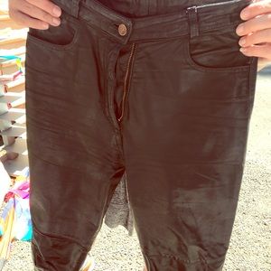 VINTAGE Black Leather Pants